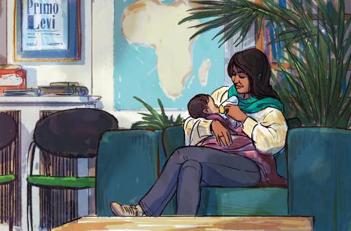 Accueil femme enfant_© Romain Laborde